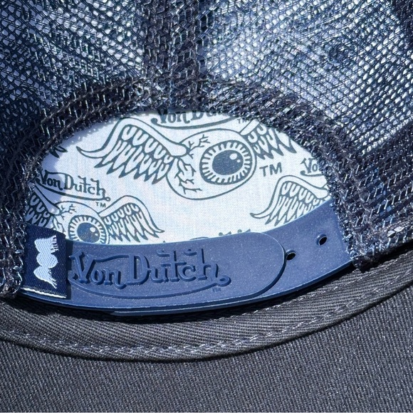 Von Dutch Navy Mesh Cap with Logo - Picture 2 of 8